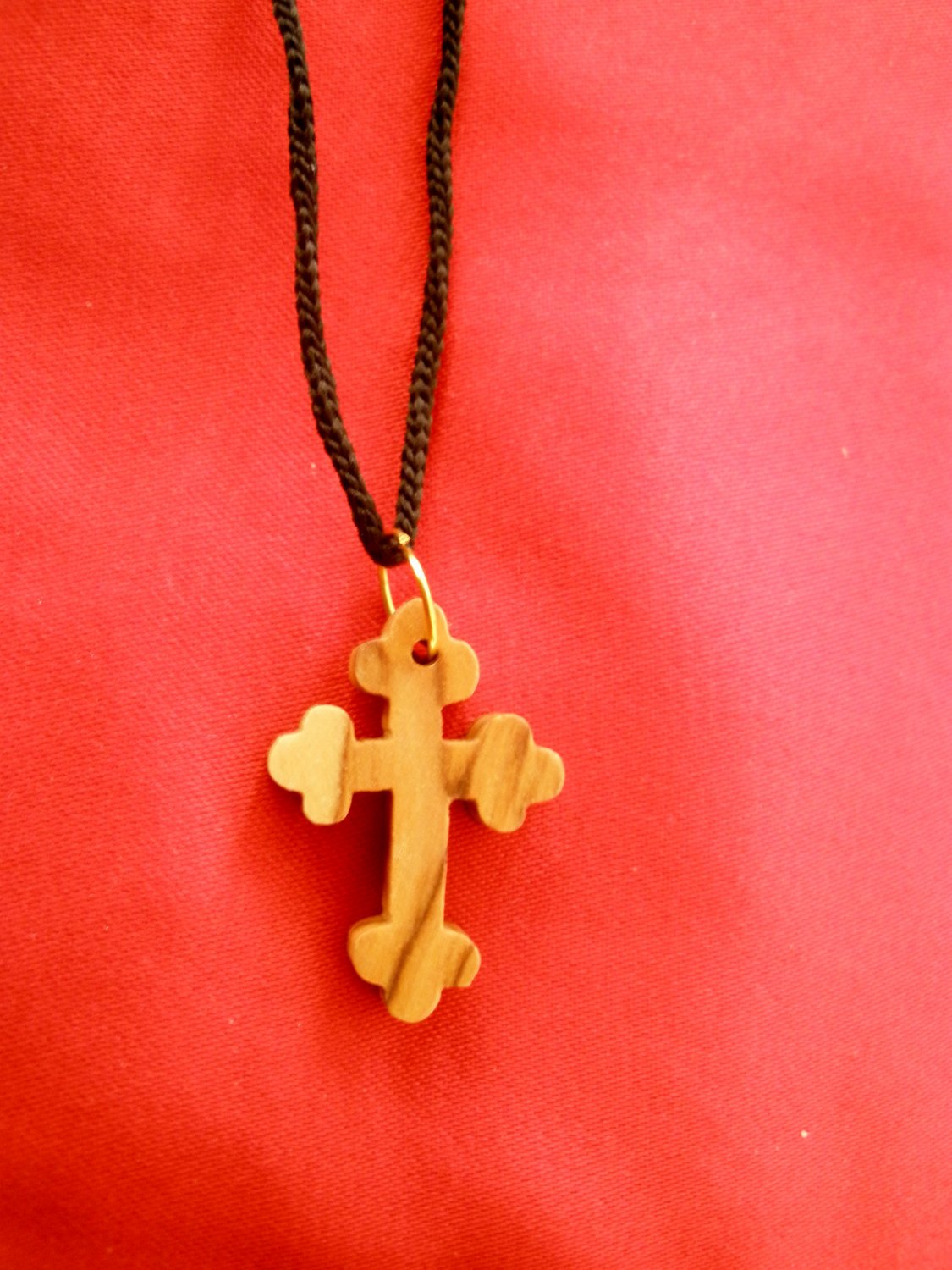 Olive Wood Cross Necklace