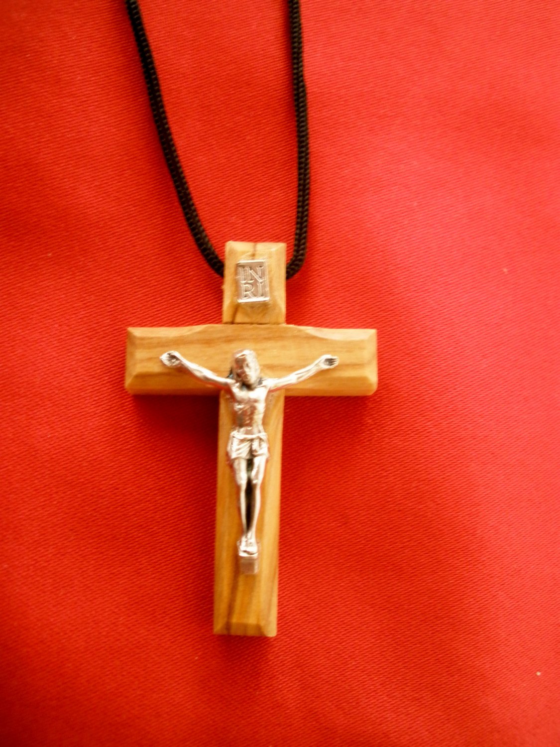 Olive Wood Cross Necklace