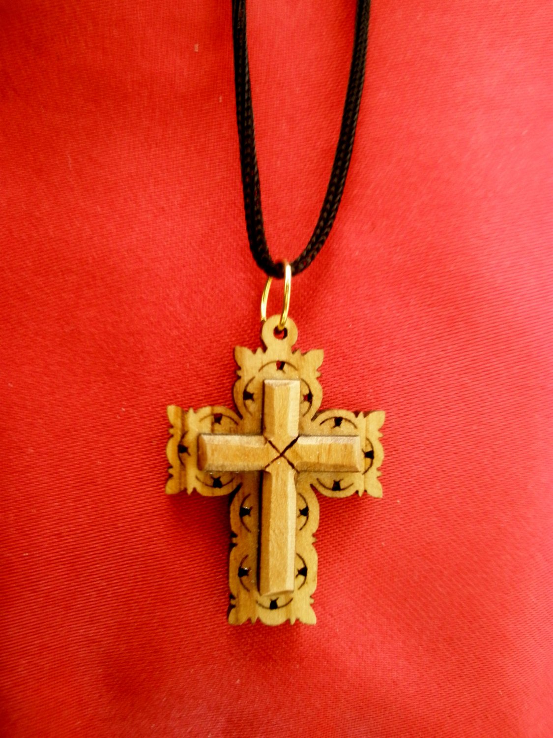 Olive Wood Cross Necklace