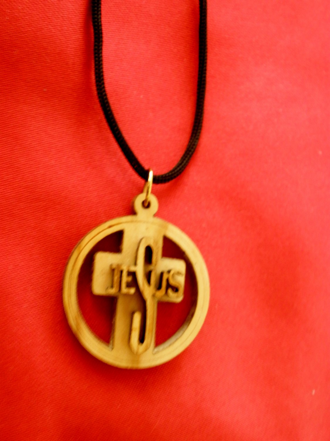 Olive Wood Cross Necklace