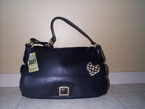 Juicy Black Pebblegrain Leather Shoulder Bag!