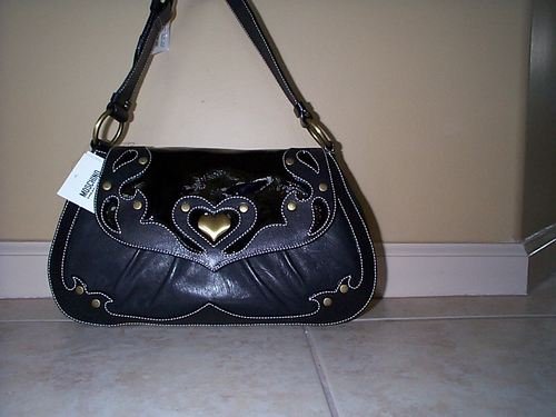 Moschino Black Leather & Patent MSRP $580!