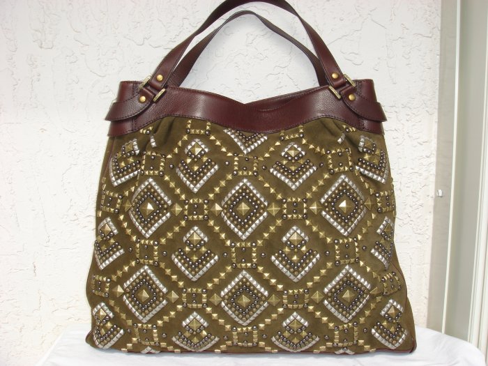Kotur Studded Suede & Leather Tote $1200