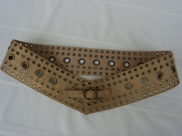 Calvin Klein Metallic Gold Leather Belt