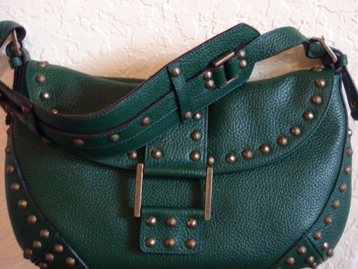 BCBG Max Azria Evergreen Pebble Leather Hobo