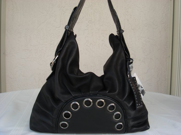 Betsey Johnson Black Leather Rockin Croc