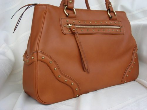 Michael Kors Large Ashbury Leather Satchel Luggage Brown