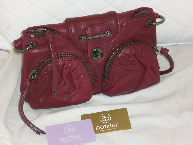 Botkier Cherry Red Leather Bianca Clutch