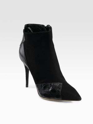 Chloe Irina Black Suede/Ayers Ankle Boots 8.5M $1,000