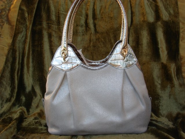 St. John Canvas & Croc Embossed Leather $900