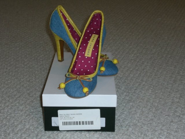 Marc by Marc Jacobs Jeans Denim & Leather Pumps Size 8M