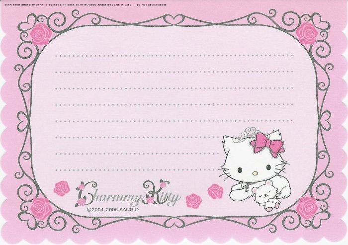 Charmmy Kitty Memo Sheets