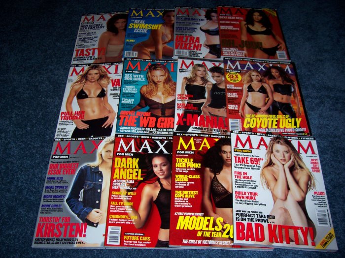 All 12 issues of Maxim Magazine from 2000