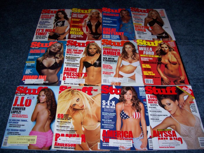 All 12 Issues of STUFF Magazine from 2001