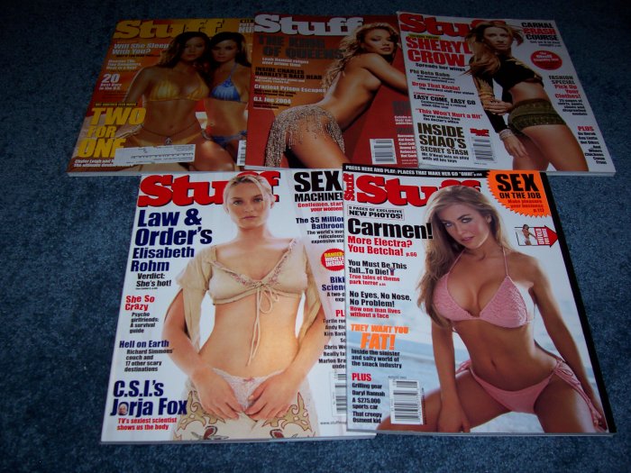 5 issues of Stuff Magazine from 2002