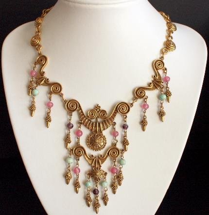 Vintage Victorian Revival Statement Necklace