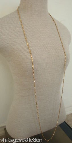 Vintage Monet Textured Gold Link Chain Necklace