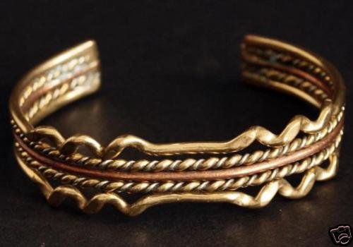 Vintage Copper Dual Tone Cuff Bracelet