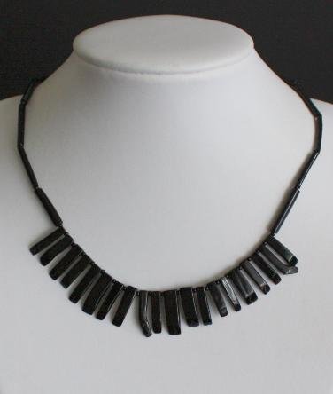 Vintage Black Egyptian Revival Choker Neckalce
