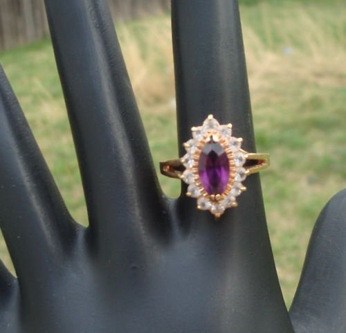 Vintage Purple Amethyst Like Ring Size 6