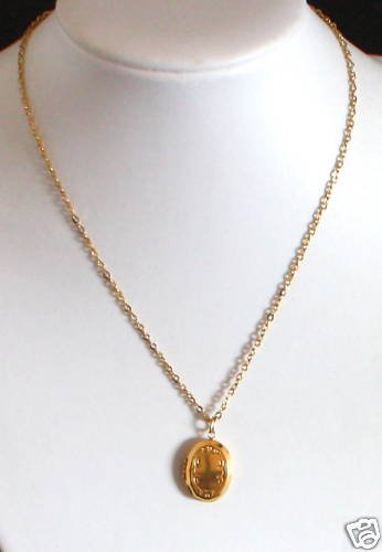 Vintage Gold Tone Tiny Locket Necklace/Pendant