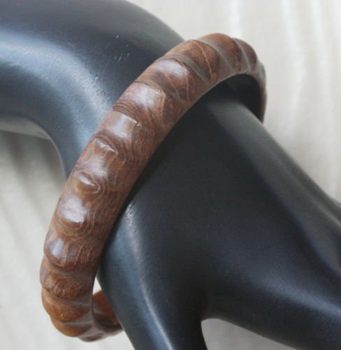 Vintage Dark Brown Wooden bangle Bracelet