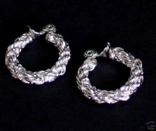 Vintage Silver Hoop Earrings Chunky!