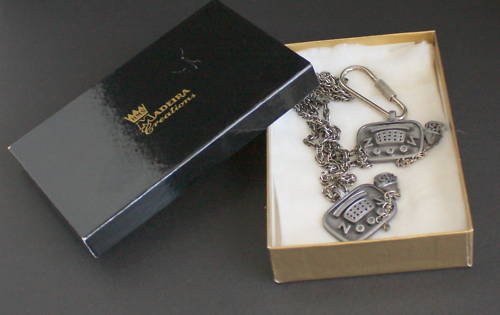 Vintage HMS Necklace Key Chain Set In Original Box!