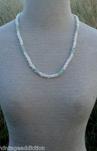 Vintage Twisted Dual Tone Glass Necklace