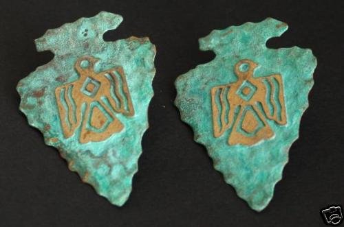 Vintage Signed Southwestern Pierced Earring Unusual