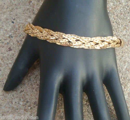 Glam Vintage Gold Tone Rope Chain Bracelet