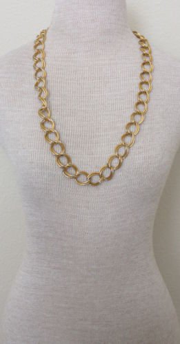 Vintage Chunky Double Linked Chain Necklace