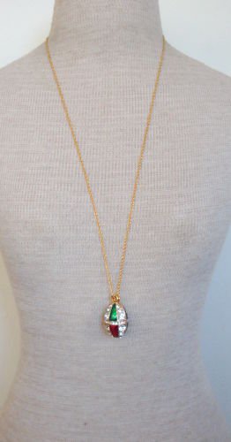 Vintage Joan Rivers Rhinestone Vibrant Pendant Necklace