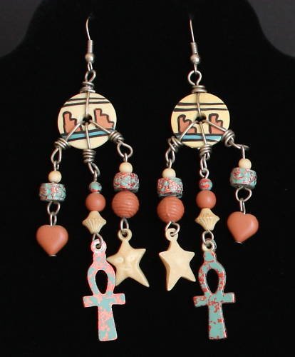 Vintage Multiple Strands Tribal Dangle Earrings