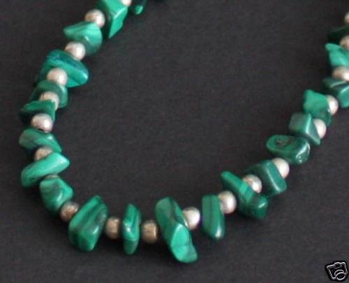 Vintage Southwestern Green Malachite Stone Necklace
