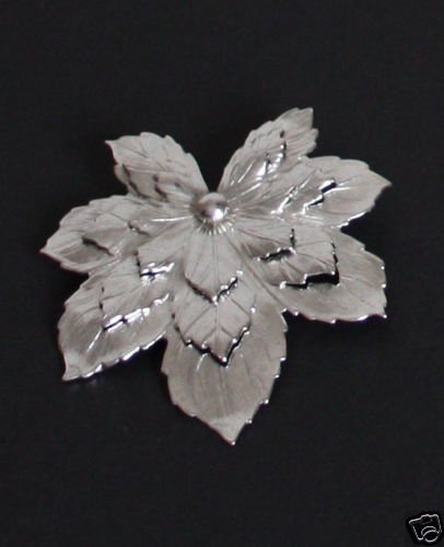 Vintage Sarah Cov Silver Leaf Beautiful Pin/Brooch