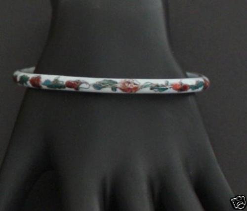 Vintage Cloisonne Ceramic Bangle Bracelet