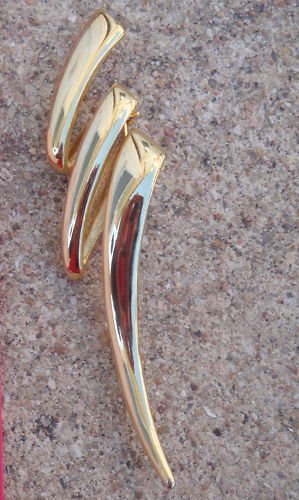 Vintage Golden Thunder Modernist Pin / Brooch