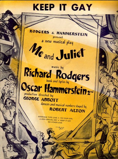 Keep it Gay Rodgers Hammerstein Vintage sheey Music