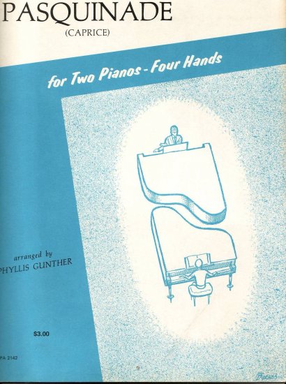 Pasquinade caprice sheet music for two Pianos- four hands