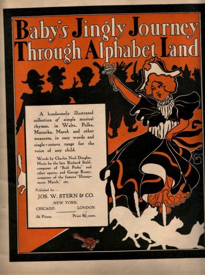Baby's Jingly Journey through Alphabet land Vintage 1899 Book rhymes