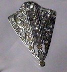 Art Deco Vintage Ornate clear Rhinestone Pin Dramatic