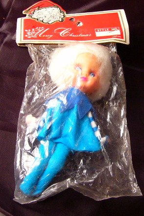 Vintage Knee Hugger Christmas Elf Ornament New