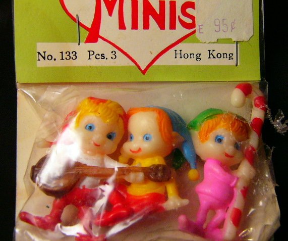 Vintage Minature Christmas elves elf 3New