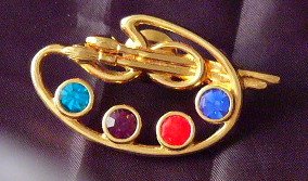 The world is a blank canvas Artist's Palette Paint Brush Pin rhinestone pin tack
