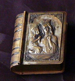 Madonna Child Christian Metal Religious Box Collectible