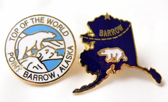 Point Barrow Alaska Pin Bear state Top of the world