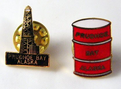 Oil Country Alaska Pin Prudhoe Bay Lot of 2 pins free ship