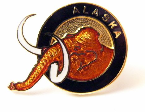 Wooly Mammoth alaska pin