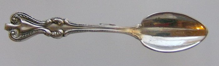 Eating out of your hands Silvertone Metal spoon Pin